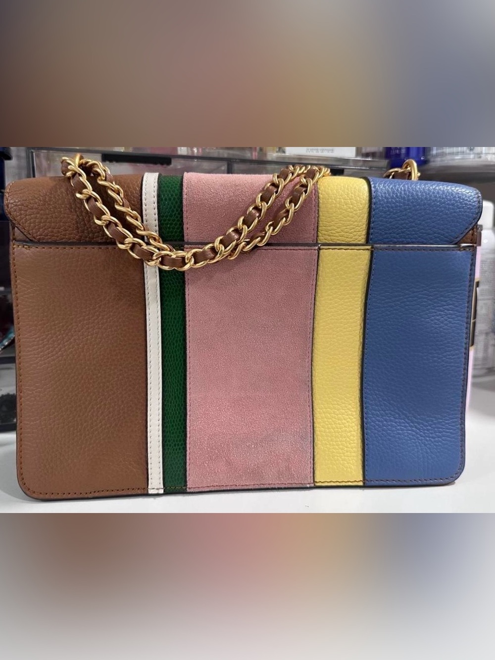 🌟Tory Burch Multicolor Leather & Suede Crossbody Bag with wallet 🌟 - Picture 2 of 5